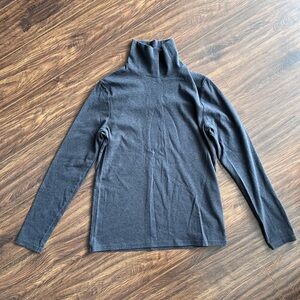 Uniqlo Charcoal Long-Sleeve Turtleneck, Size M
